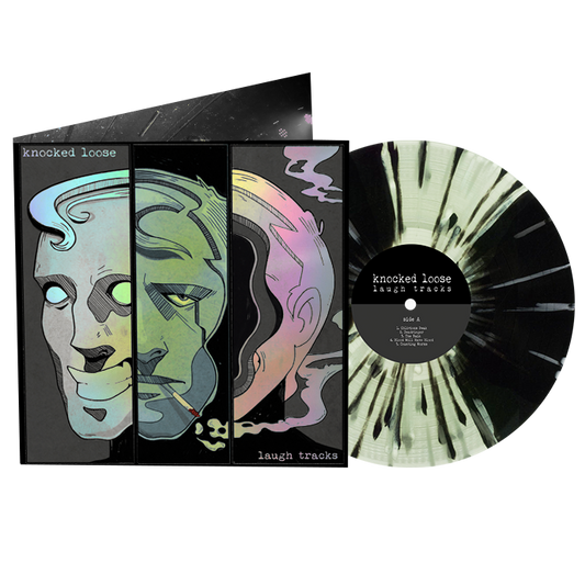 Laugh Tracks (10 Year Anniversary Edition) - Coke Bottle Clear/Black Tri Stripe with White and Silver Splatter